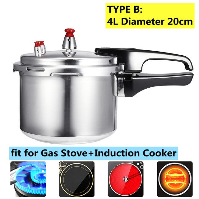 Kitchen High Pressure Cooker Cookware Soup Meat pot 3/4/5L for Gas Stove/Induction Cooker Mini Outdoor Camping Cook Tool Steamer