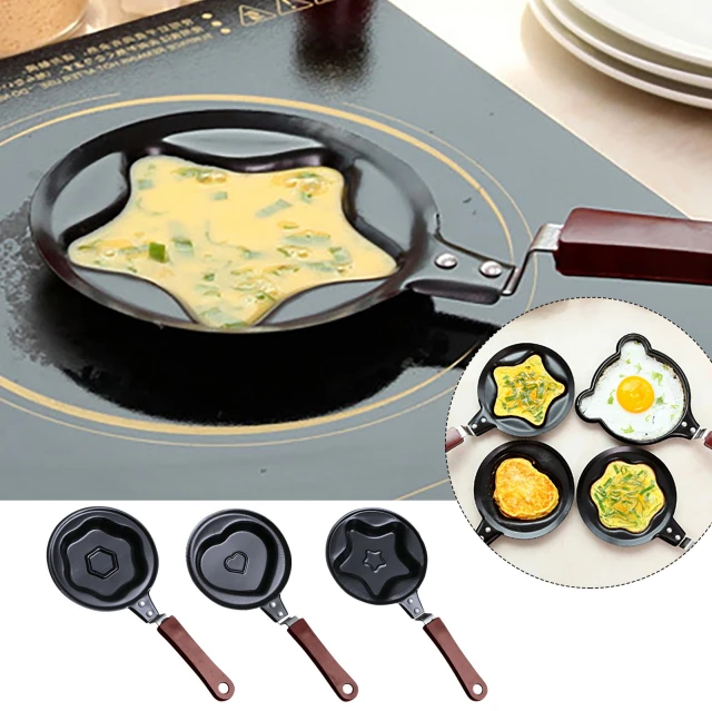 Mini Egg Pans 1 Pcs Non-Stick Egg Pancake Omelet Mini Fry Frying Pan Mini Cookware Black Mini Non Stick Blini Cookware Breakfast