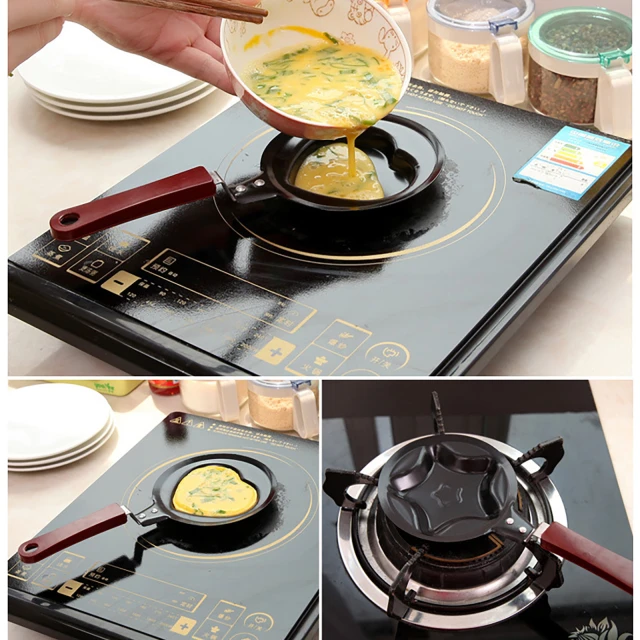 Mini Egg Pans 1 Pcs Non-Stick Egg Pancake Omelet Mini Fry Frying Pan Mini Cookware Black Mini Non Stick Blini Cookware Breakfast