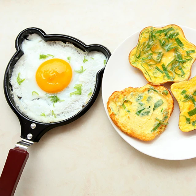 Mini Egg Pans 1 Pcs Non-Stick Egg Pancake Omelet Mini Fry Frying Pan Mini Cookware Black Mini Non Stick Blini Cookware Breakfast