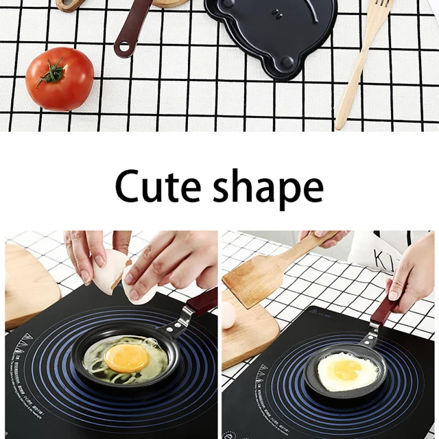 Mini Egg Pans 1 Pcs Non-Stick Egg Pancake Omelet Mini Fry Frying Pan Mini Cookware Black Mini Non Stick Blini Cookware Breakfast