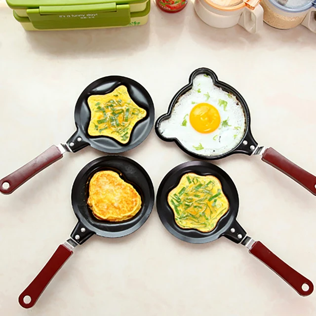 Mini Egg Pans 1 Pcs Non-Stick Egg Pancake Omelet Mini Fry Frying Pan Mini Cookware Black Mini Non Stick Blini Cookware Breakfast