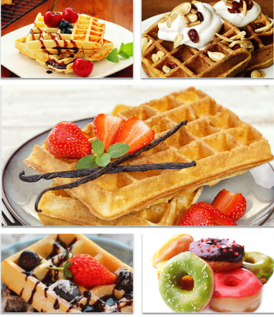 Ten compartment electric waffle oven commercial baking machine square muffin machine lattice waffle machine waffle maker