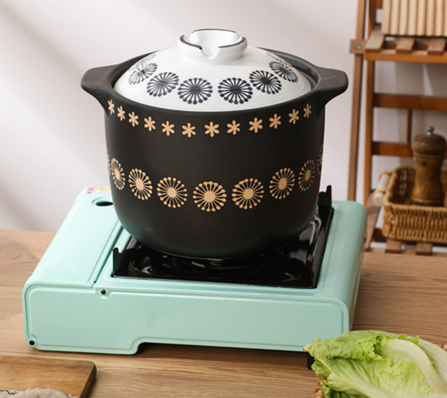 Customized full of stars high temperature ceramic casserole home open flame gas stew soup stew pot casserole casserole