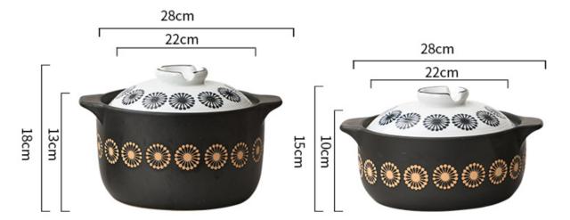 Customized full of stars high temperature ceramic casserole home open flame gas stew soup stew pot casserole casserole