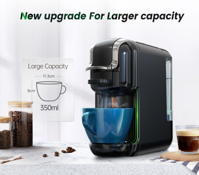 Multiple Capsule Coffee Machine, Hot/Cold Dolce Gusto Milk Nespresso Capsule ESE Pod Ground Coffee Cafeteria 19Bar 5 in 1