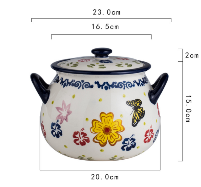 Ceramic kitchen rice storage jar rice bucket with lid 5kg household moisture and insect resistant sealed storage jar storage jar