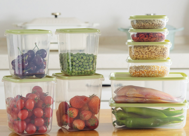 Plastic Cooler 17-piece Fruit &amp; Vegetable Cooler Food Divider Organizer