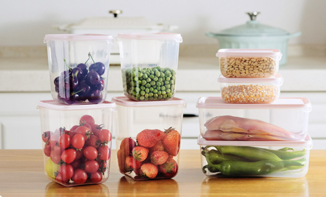 Plastic Cooler 17-piece Fruit & Vegetable Cooler Food Divider Organizer