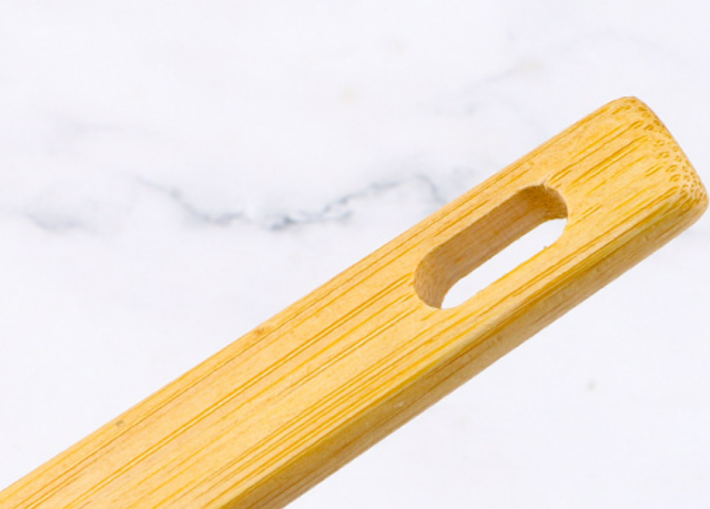 Food Grade Rubber Covered Spatula Spoon Set Cookware Non-Stick Kitchen Utensils Spatula Stir Fry Bamboo Handle Leak Spoon