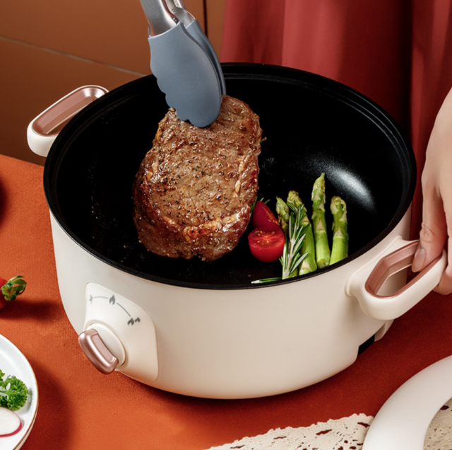 Electric cooker home dormitory convenient multi-functional electric hot pot stir-fry cooking non-stick electric hot pot