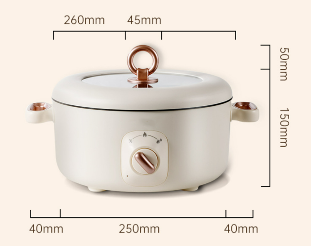 Electric cooker home dormitory convenient multi-functional electric hot pot stir-fry cooking non-stick electric hot pot