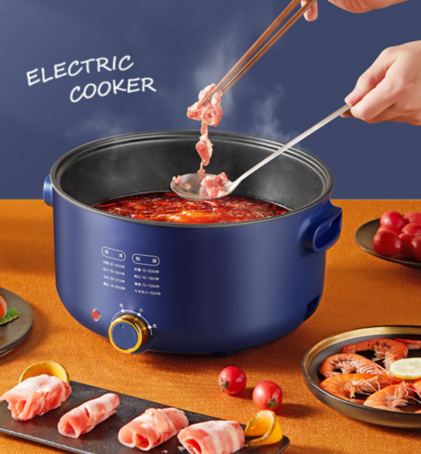 Home electric fondue pot multifunctional electric cooking pot cooking electric pot student dormitory convenient electric hot pot can be customized