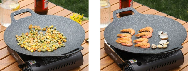 Korean-style grill pan home McInnis grill pan induction cooker cassette stove commercial outdoor round Teppanyaki grill pan