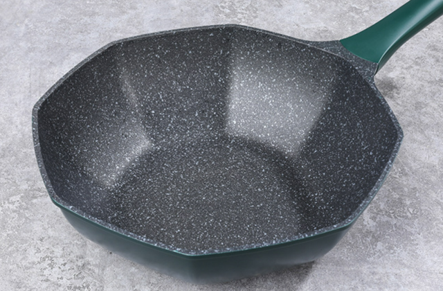 Diamond octagonal pan wheat rice stone non-stick frying pan pan