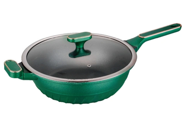 Pebble non-stick wok die-cast aluminum frying pan wok induction stove gas stove universal cookware