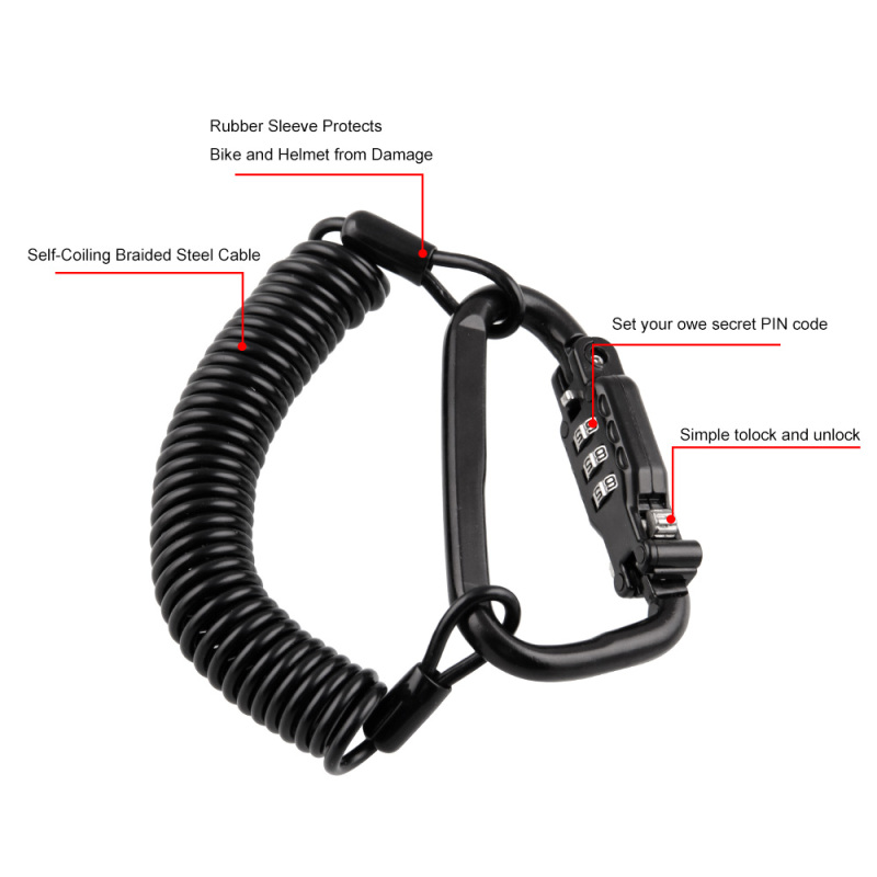 Motorcycle Protective Helmet Lock