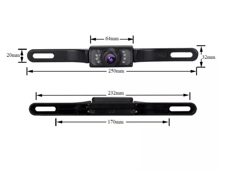 Universal Waterproof HD Night Vision License Plate Frame Reversing Camera