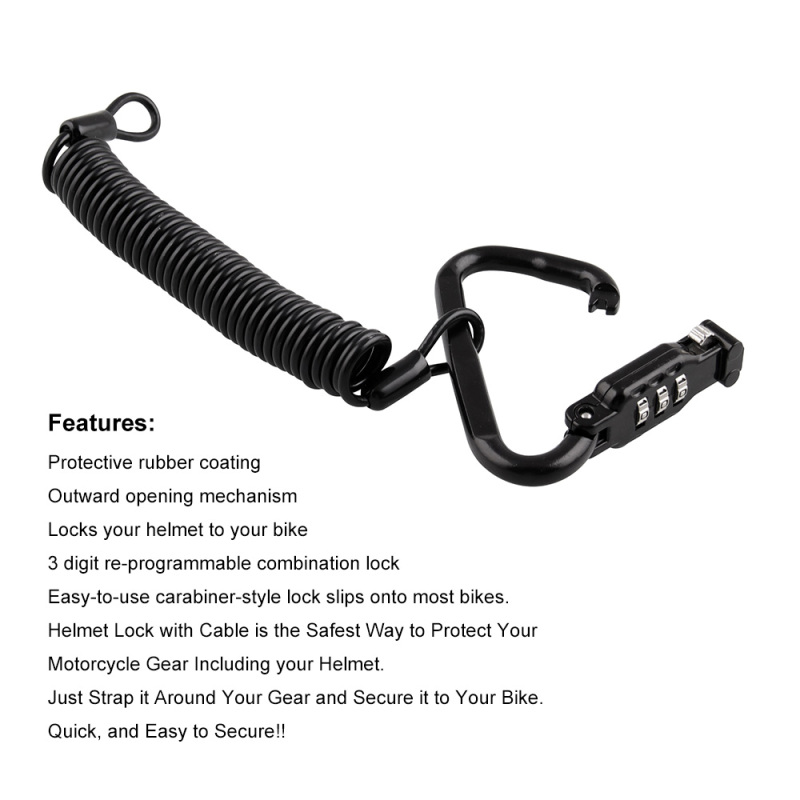 Motorcycle Protective Helmet Lock