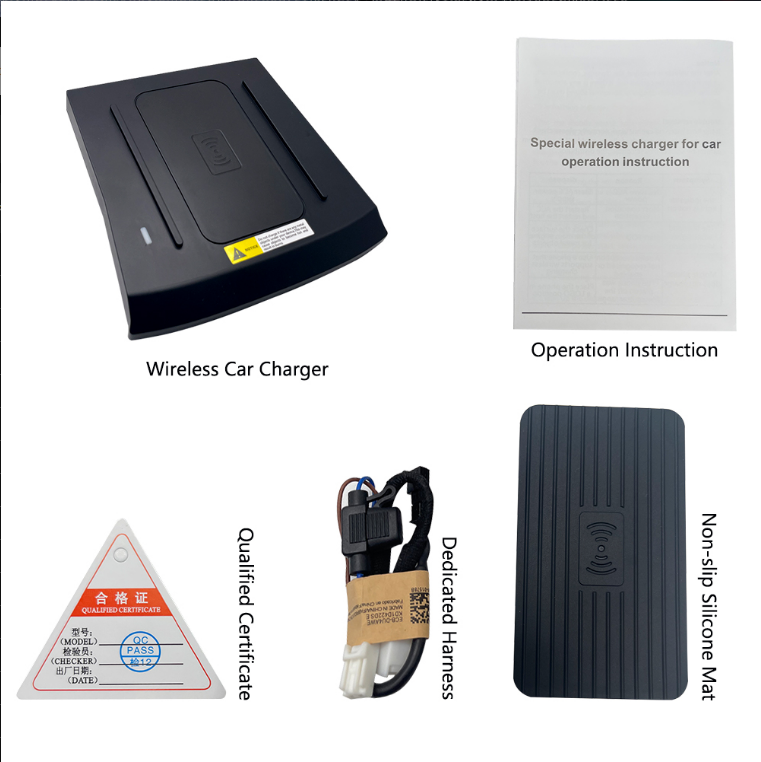 OEM Intelligent Car Wireless Charger Fast Wireless Charging 15W phone holder smart sensor car wireless charger for 12-17 prado