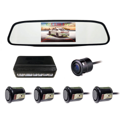 Universal Car Parking Sensors with with LED Rear view 4.3 Inch Mirror Display