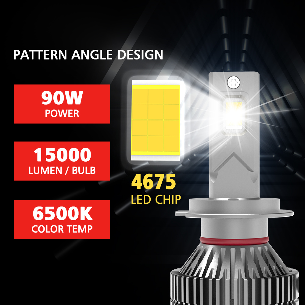 High Prower 180W H4 H7 H11 15000lm 6500k Car LED Headlights Csp 3570 H7 H1 H3 H7 H11 9005 9006 9012 H4 Canbus Auto LED Headlamp faros luces Bulb