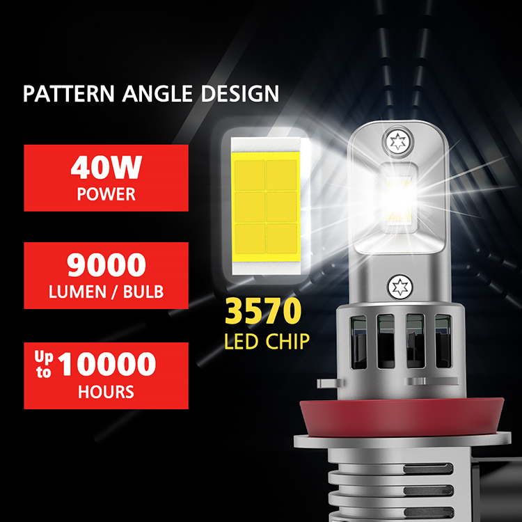 Auto-Parts Hb3/H7/9005 LED Bulb 9000lm 6500K Cool White Car Headlamp Plug and Play LED Headlight
