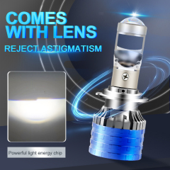 High Quality Auto Lights Car Light Focos 6000K Aozoom Bi-LED Headlight White H4 Mini LED Projector Lens