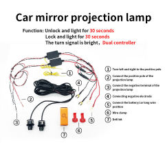 Car Door Lighting Decoration LED Logo Angel Wing Light Projector Light Ghost Shadow Welcome Lights
