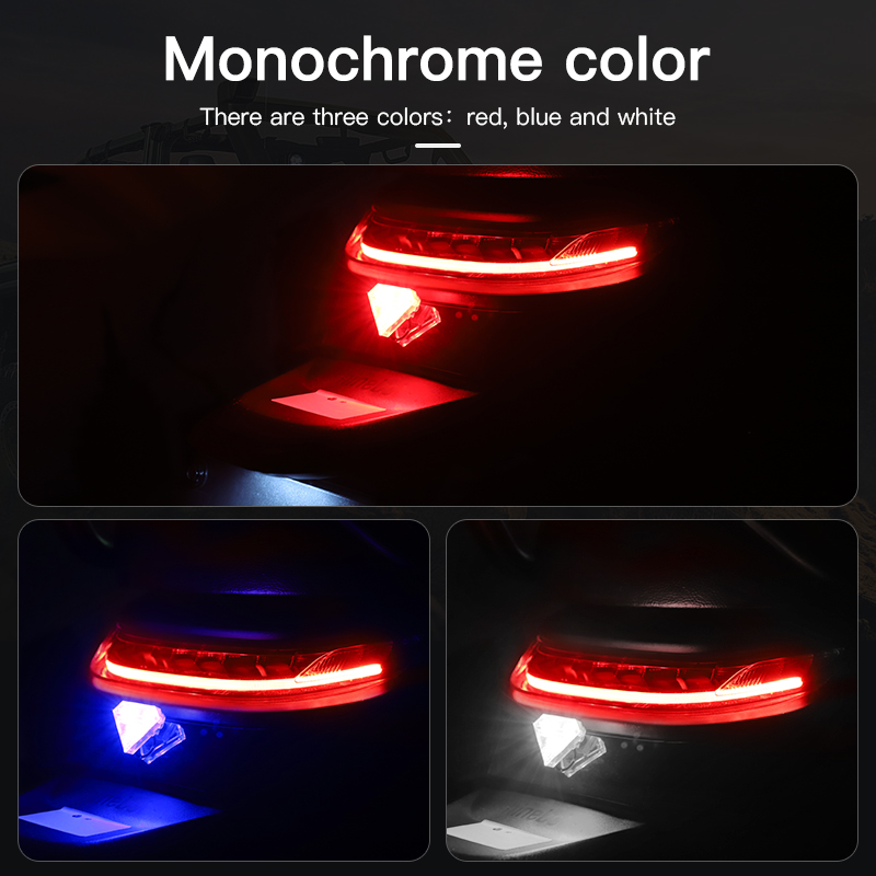 Car 3 Colors Aircraft Light Strobe Mini RGB Indicator USB Charging Motorcycle LED Warning Light
