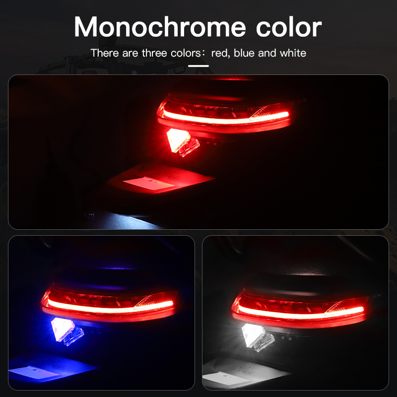 Car 3 Colors Aircraft Light Strobe Mini RGB Indicator USB Charging Motorcycle LED Warning Light