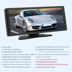 Android Universal Car Radio 9.36 Inch Rotatable Scalable Length Multimedia Electronics HD DVD Video Player