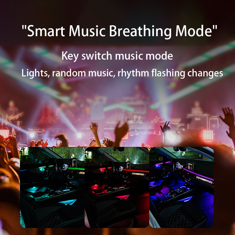 Wholesale Price Ambient Lamp Car Decoration Interior Light RGB Flexible Light APP Control Car Foot Pad Decorative Lights