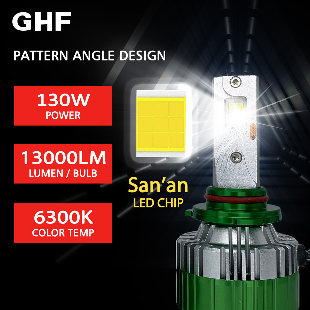 130W 13000lm Car LED Headlight Bulb Sanan Big LED Chip H4 H7 H11 Luces LED Lamp