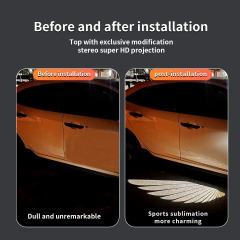 Car Door Lighting Decoration LED Logo Angel Wing Light Projector Light Ghost Shadow Welcome Lights