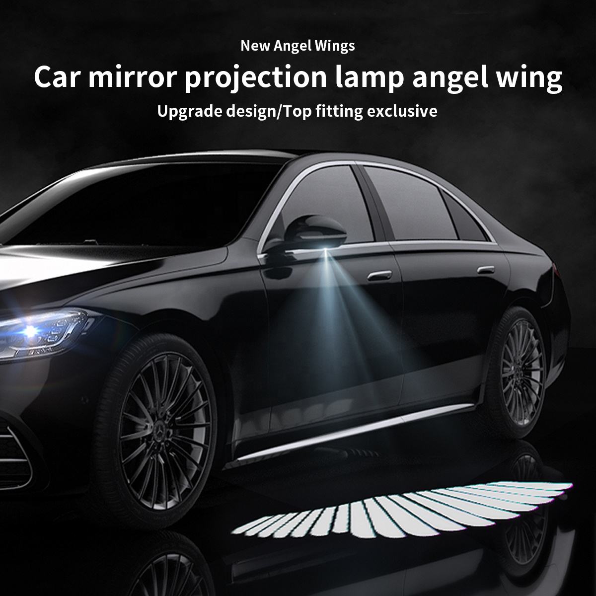 Car Door Lighting Decoration LED Logo Angel Wing Light Projector Light Ghost Shadow Welcome Lights