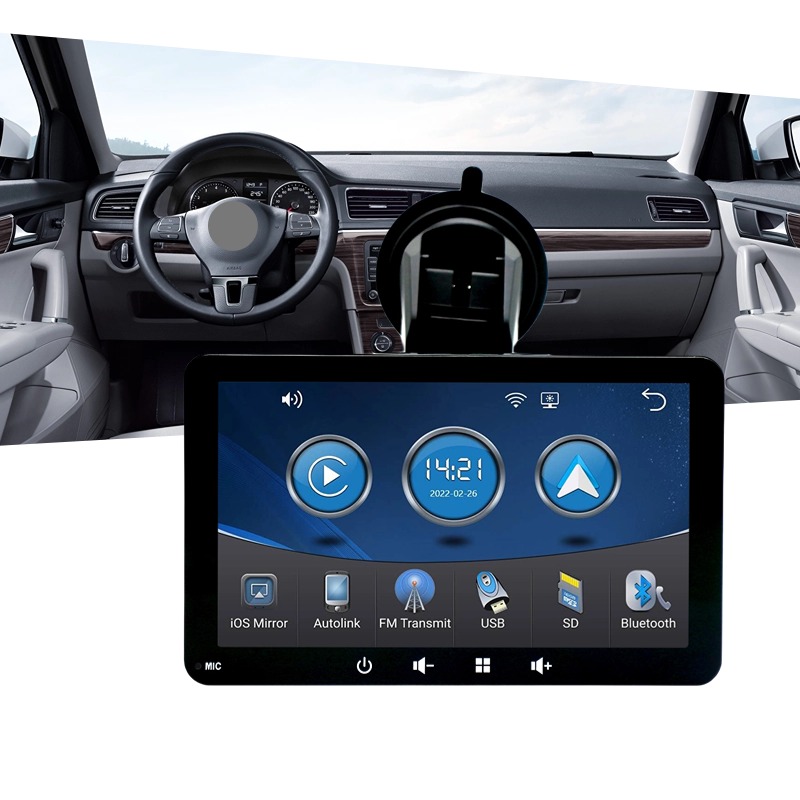1 DIN Radio Car Stereo Android Big Seze of LCD Display Touch Screen with Carplay GPS Navigation Car Multimedia Player