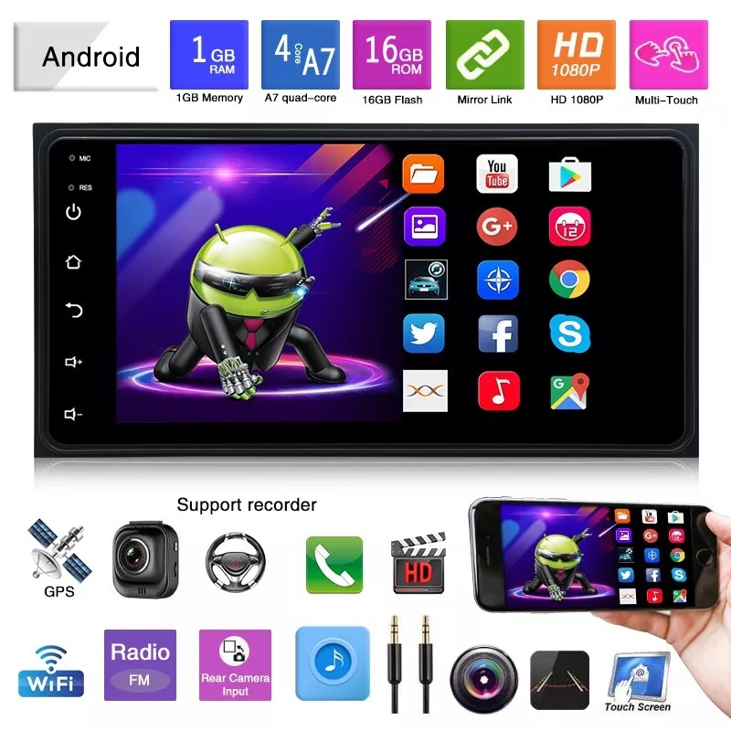 Corolla Car Stereo 7 Inch DVD Multimedia Player Mirror Link FM GPS WiFi Android Android Car Radio