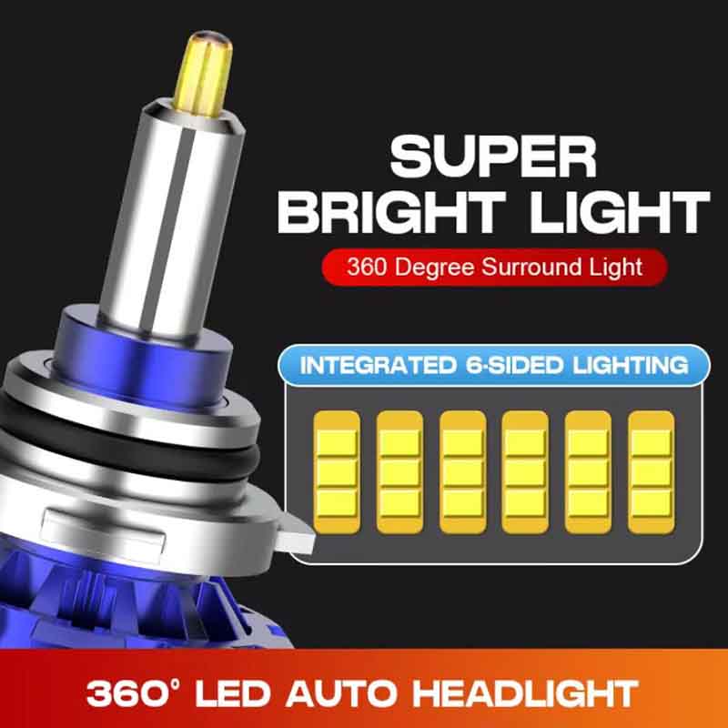 CREE Chip Car Lamp 9005 9006 H1 LED Light H4 H7 H11 70W 7000lm 360 LED Headlight
