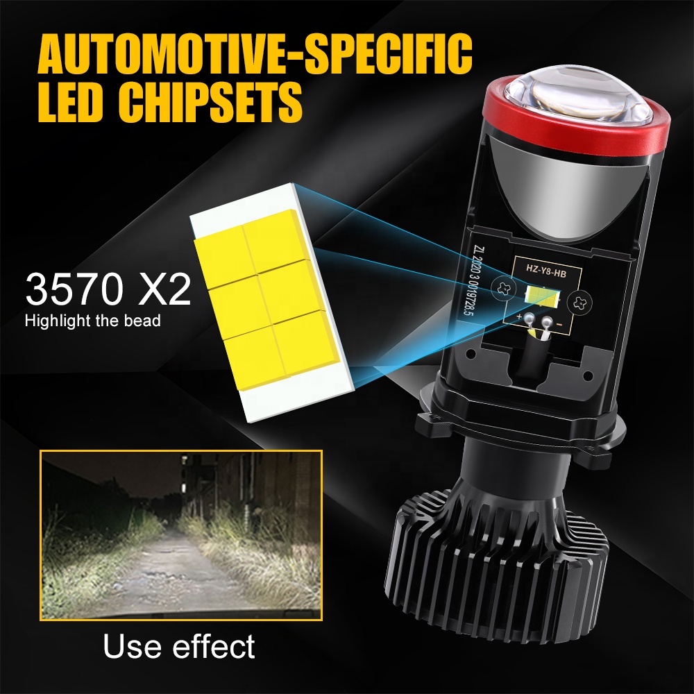 Hot Selling Lens Bulb Products Y8 H4 H7 LED Headlight 40W Carlight 3570 for Car Headlight