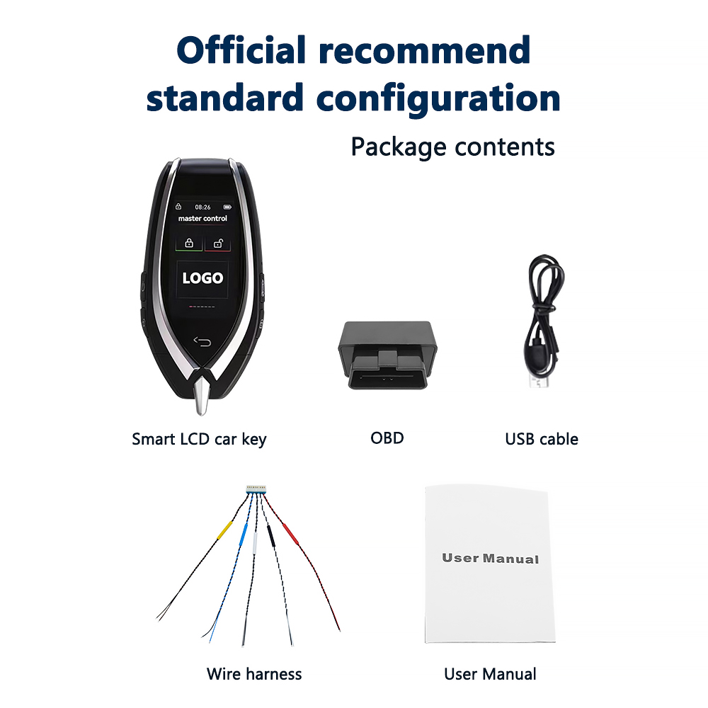 2024′hot Selling New Arrival Drop Shipping Smart Remote Control Screen Touch Sense Car LCD Smart Key for Start Stop Cars Alarm