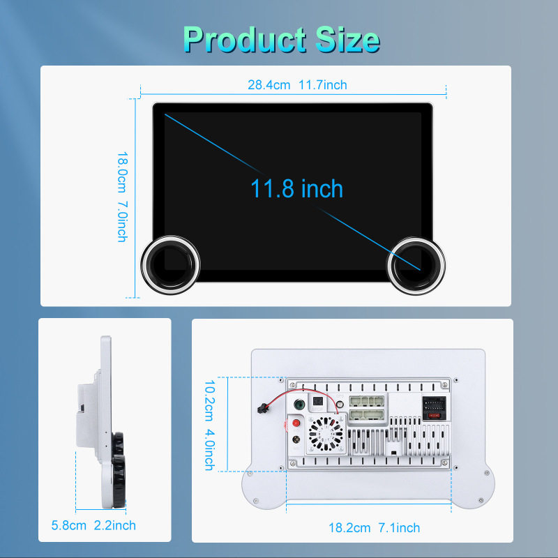 GHF 11.8" Android Car Radio Stereo 6+128g/4+64G 2K Qled 8 Core Carplay Android Auto GPS 4G WiFi DSP Hi-Res Multimedia Player Android Car Radio