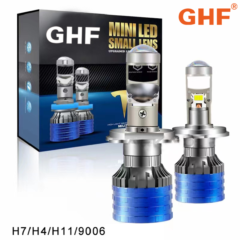 High Quality Auto Lights Car Light Focos 6000K Aozoom Bi-LED Headlight White H4 Mini LED Projector Lens