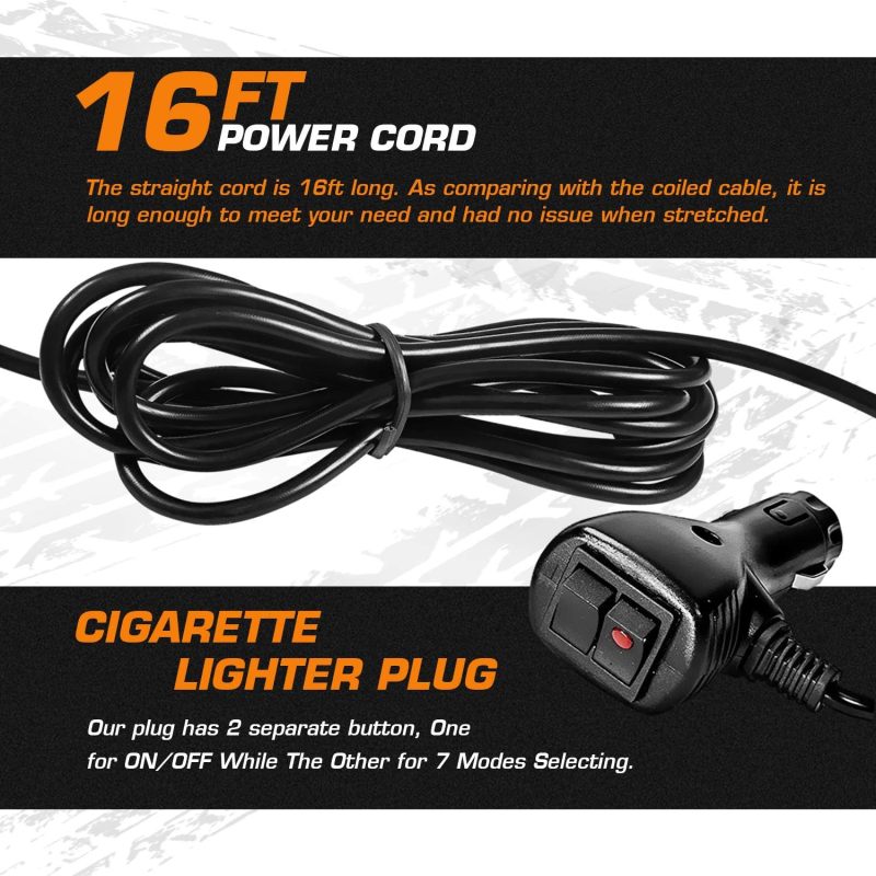 Car Long Row Double-Sided Stick Light Strobe Light Roof Warning Light Emergency Flash Strobe Light Magnet Ceiling Warning Light