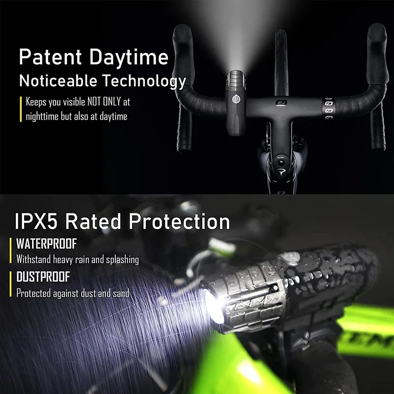 Bike Flashlight Waterproof USB Charging Front Light Cycling Universal LED Bicycle Light