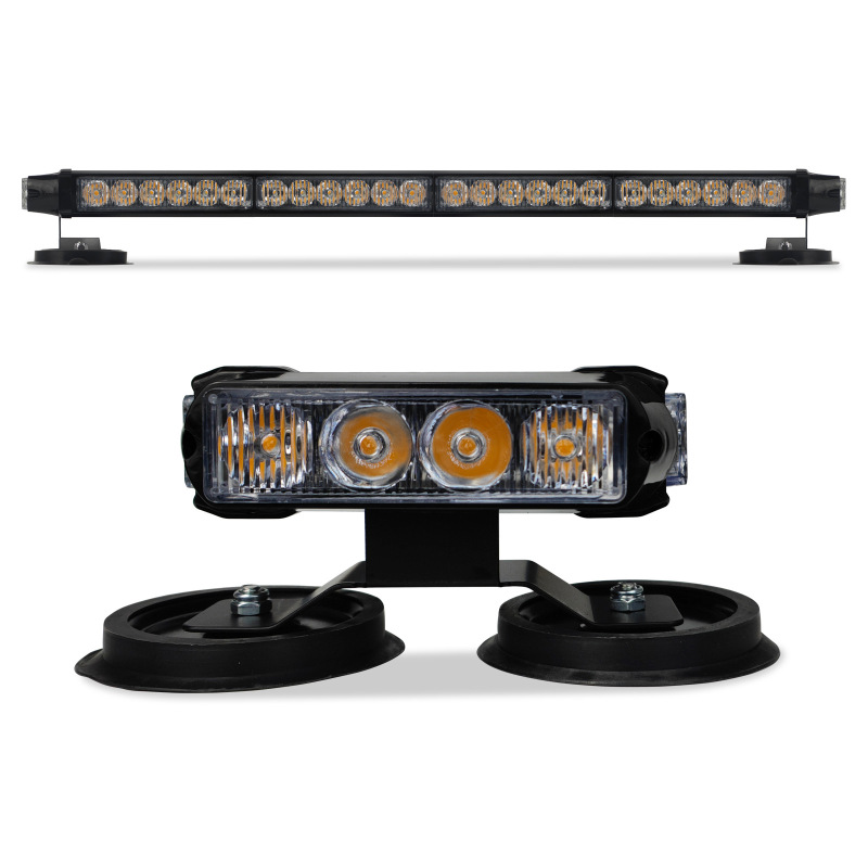 Car Long Row Double-Sided Stick Light Strobe Light Roof Warning Light Emergency Flash Strobe Light Magnet Ceiling Warning Light