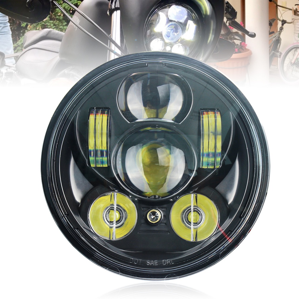5.75 Inch Motorcycle LED Bulbs 60W Projector Round LED Headlight for Honda/Toyota/Harley