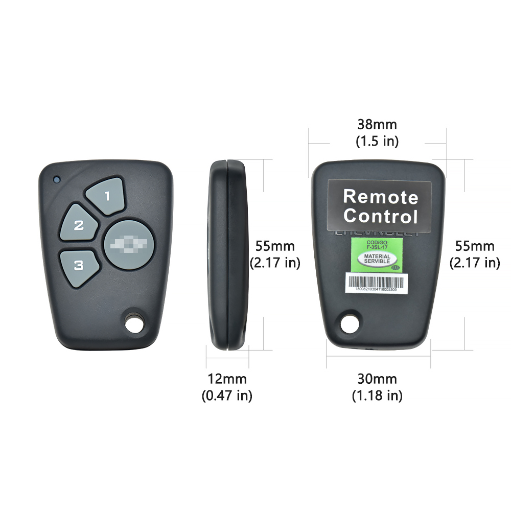 Colombian Market 433 MHz Remote Control Duplicator Original Chevrolet Control Car Key for Car Alarm
