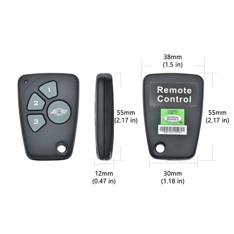 Colombian Market 433 MHz Remote Control Duplicator Original Chevrolet Control Car Key for Car Alarm