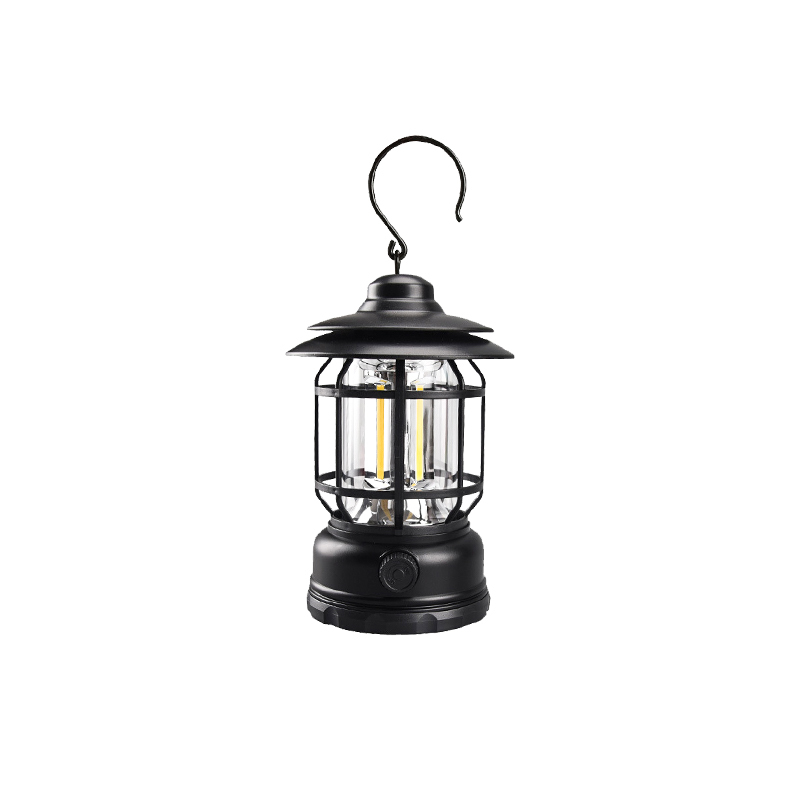 Factory Wholesale Portable Outdoor Lighting USB Rechargeable Hanging Atmosphere Retro Tent Camping Light